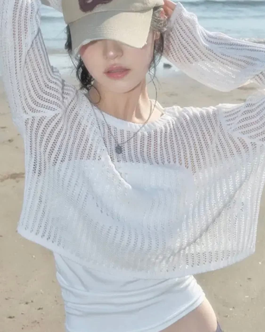 애즈온 네팅 니트 상품이미지1