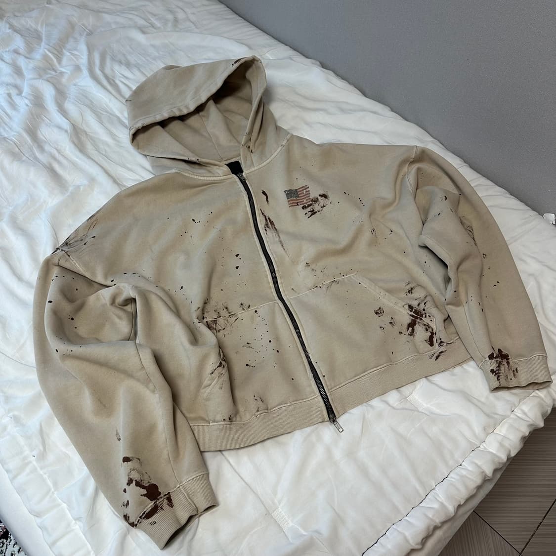 undermycar 언마카 아메리칸 플래그 더티 성조기 후드집업 상품이미지2
