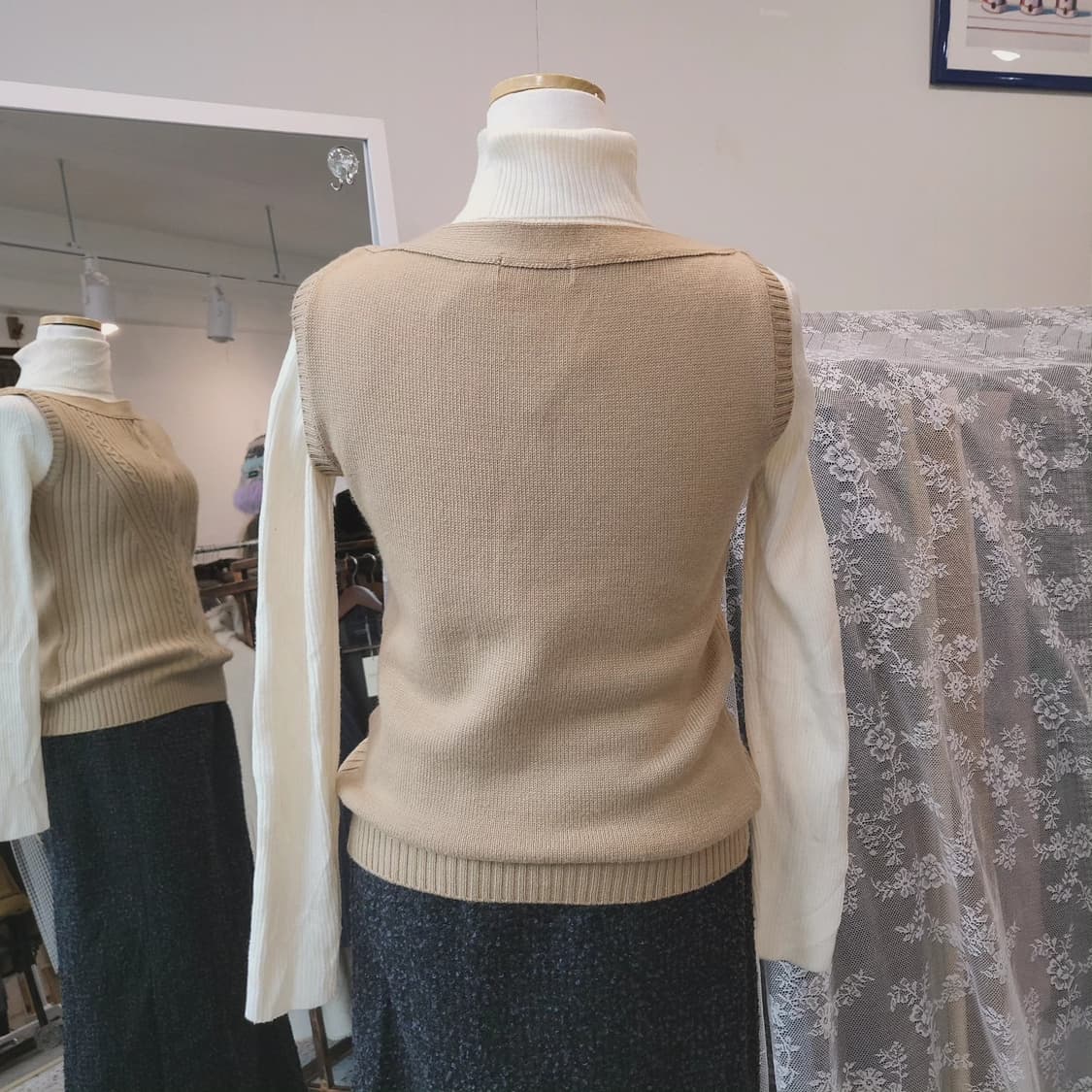 Aylesbury 보트넥 케이블니트 베스트 상품이미지8