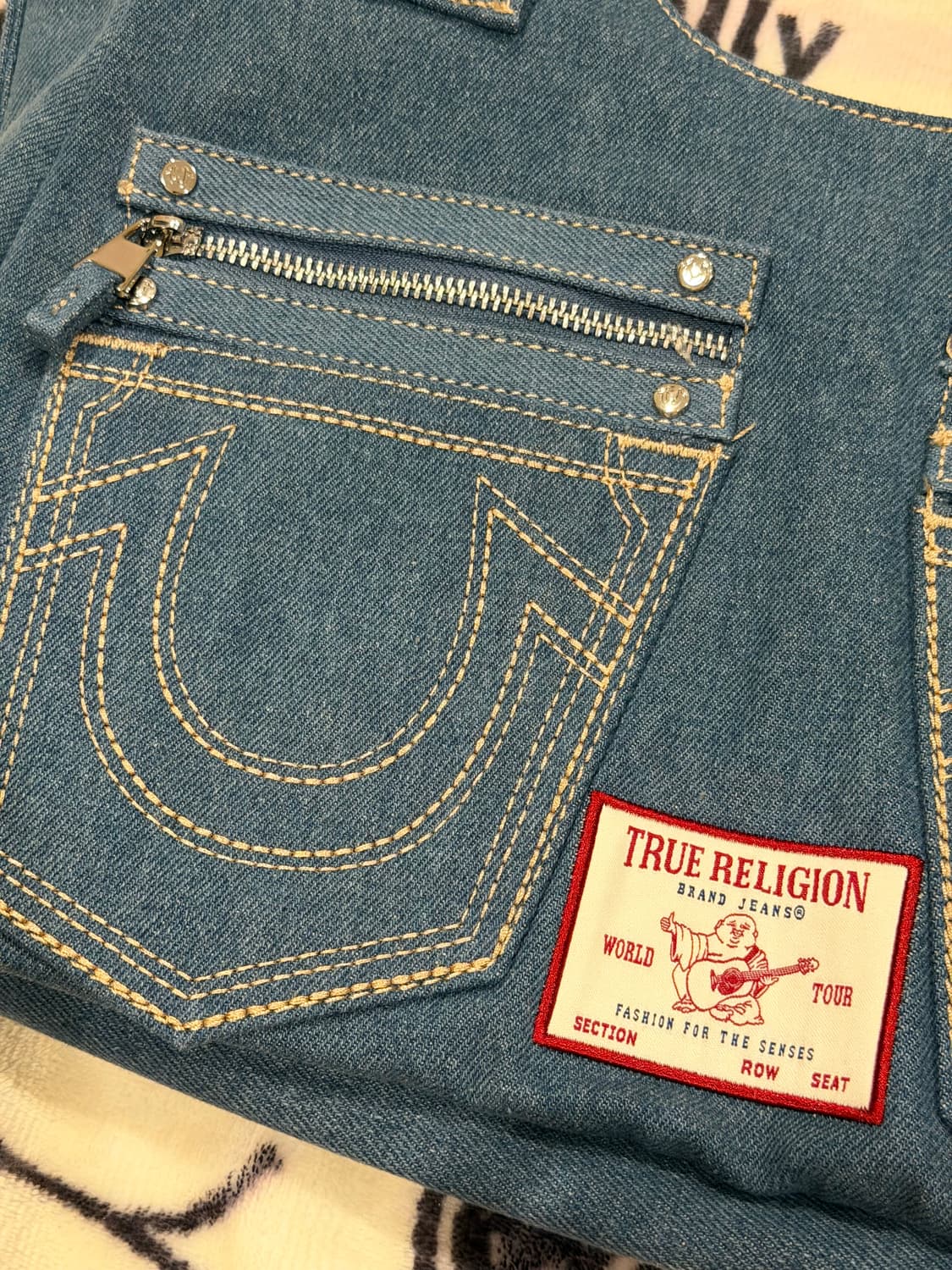 [신상✨블프세일] 트루릴리젼 숄더백 데님 빈티지 스티치 상품이미지4