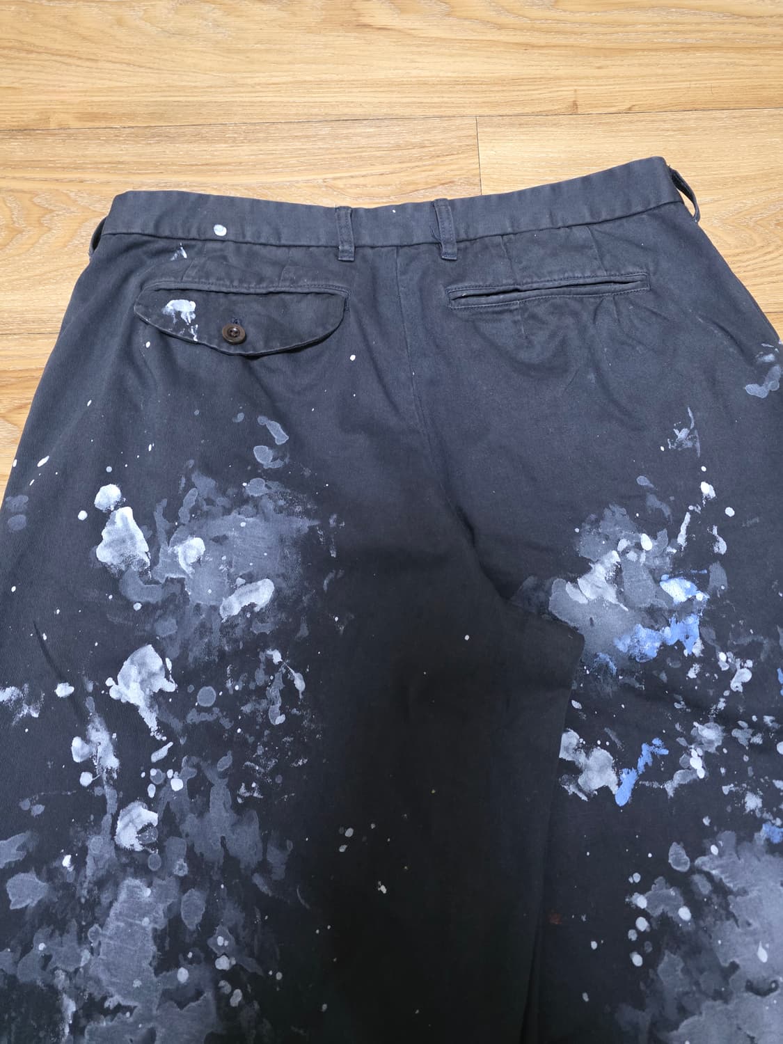 4size택포35만)24fw컬러 kolor 페인팅 와이드 팬츠 네이비 상품이미지8