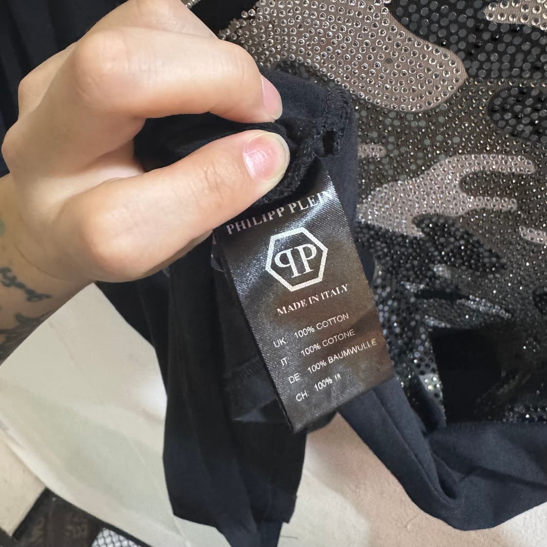 Philipp plein 스컬 큐빅 반팔티 상품이미지5