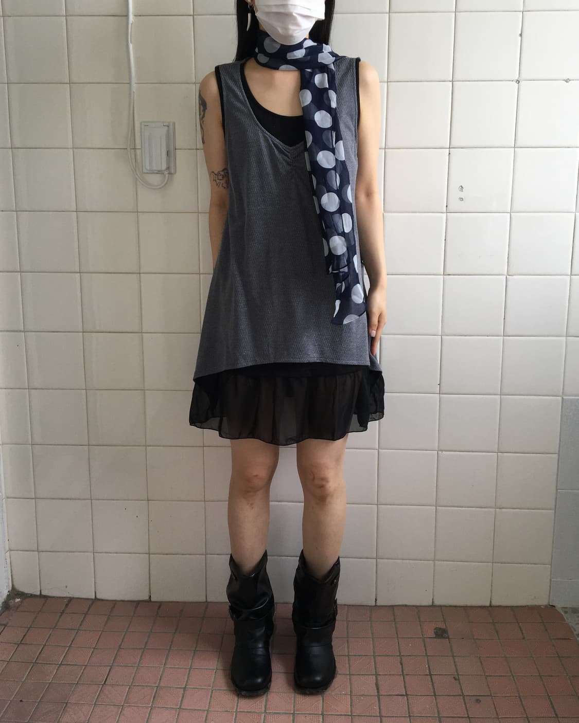 Layered point sleeveless onepiece 상품이미지1