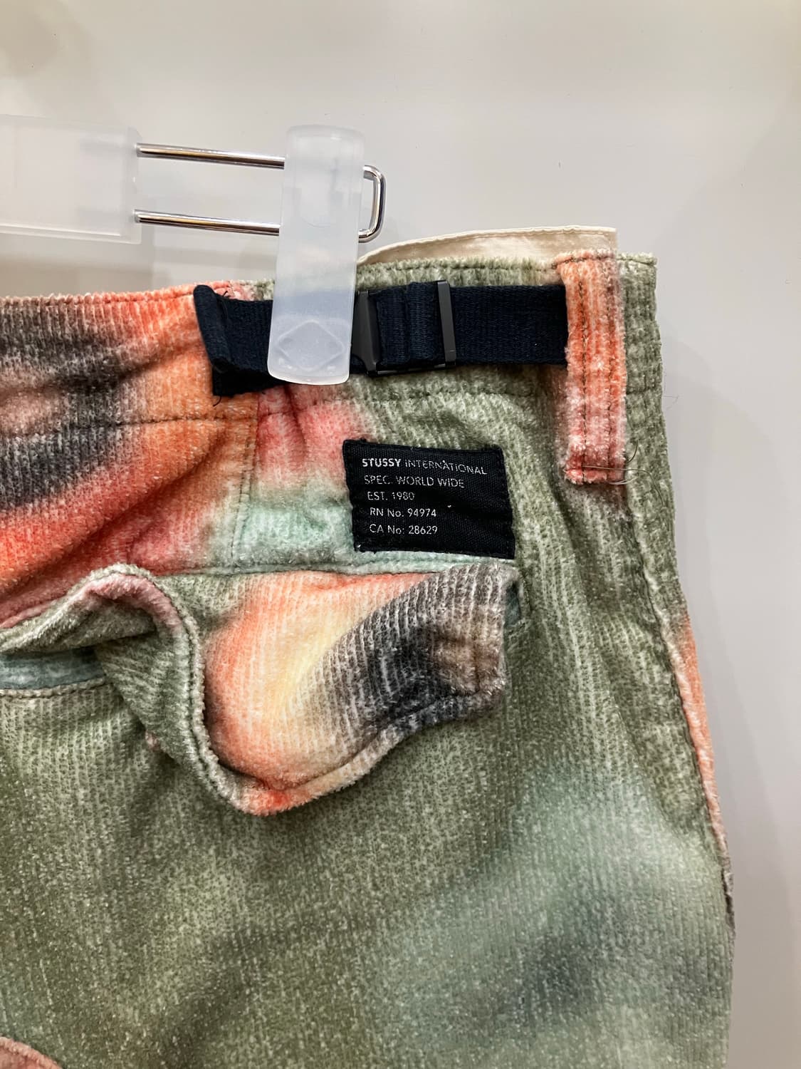 stussy 스투시 플라워 벨벳 카고팬츠 상품이미지4