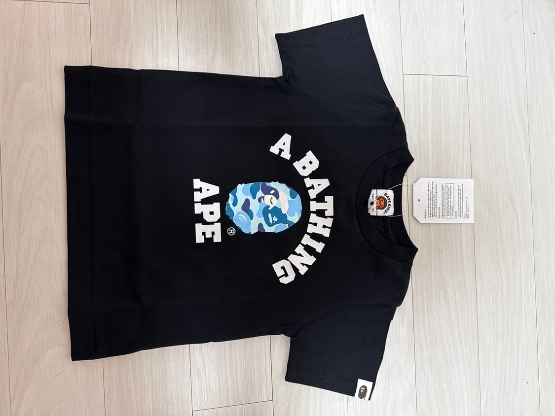 ABC 카모 콜리지 티셔츠(Kids) BLACK/BLUE 상품이미지1