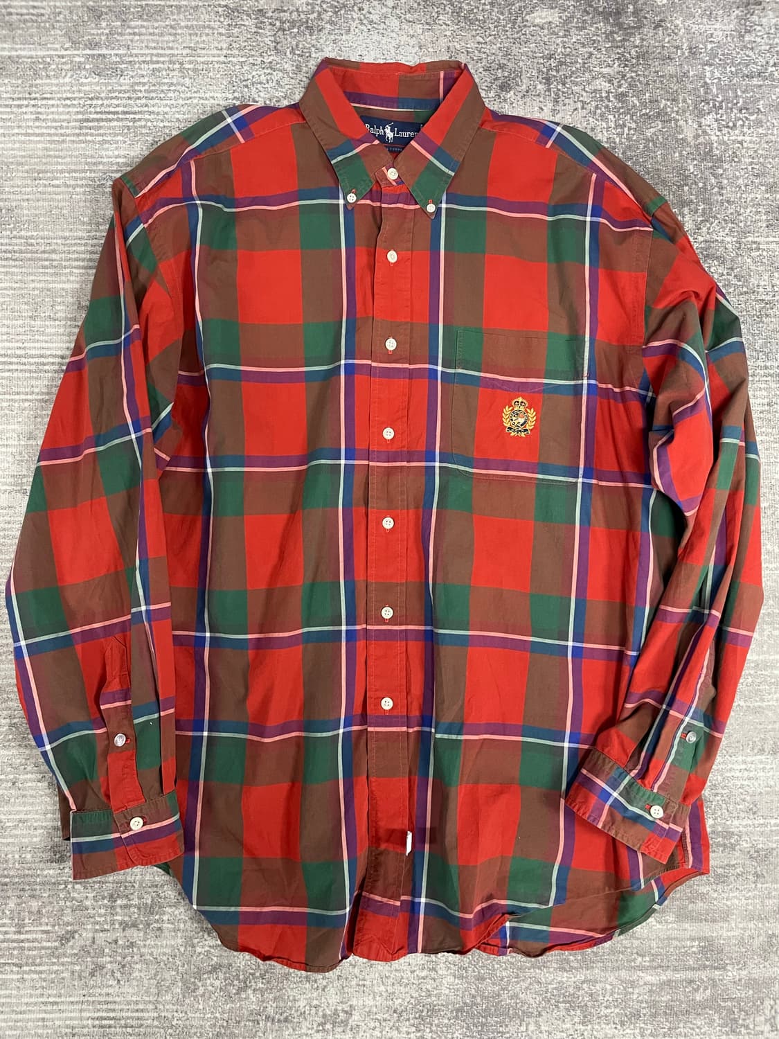 90s Polo RL 월계수 자수 빅셔츠 상품이미지1