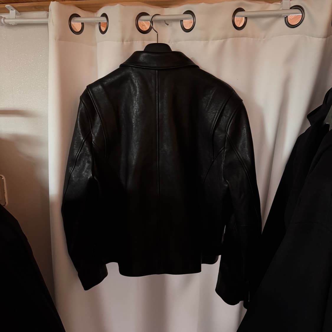 느와르라르메스 싱글 라아더 자켓 블랙 52사이즈 상품이미지3