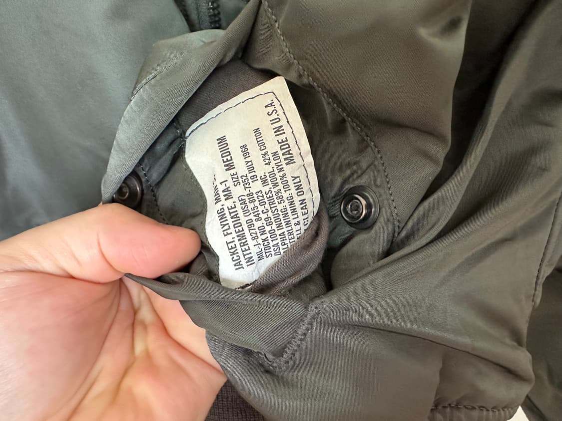 알파인더스트리 정밀복각 m사이즈 팔아여 상품이미지4