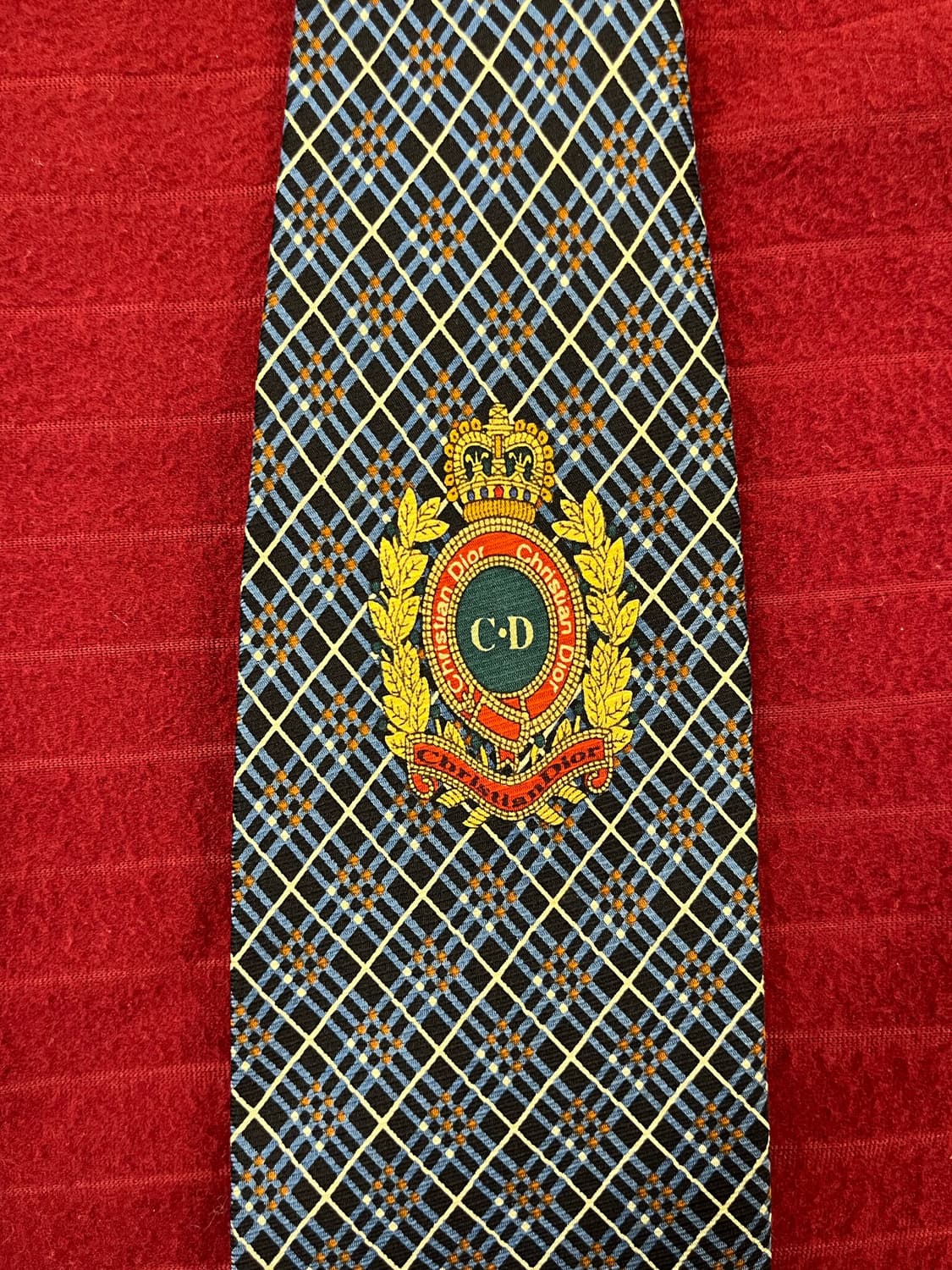 디올 패턴 넥타이 네이비 #csz3057  상품이미지4