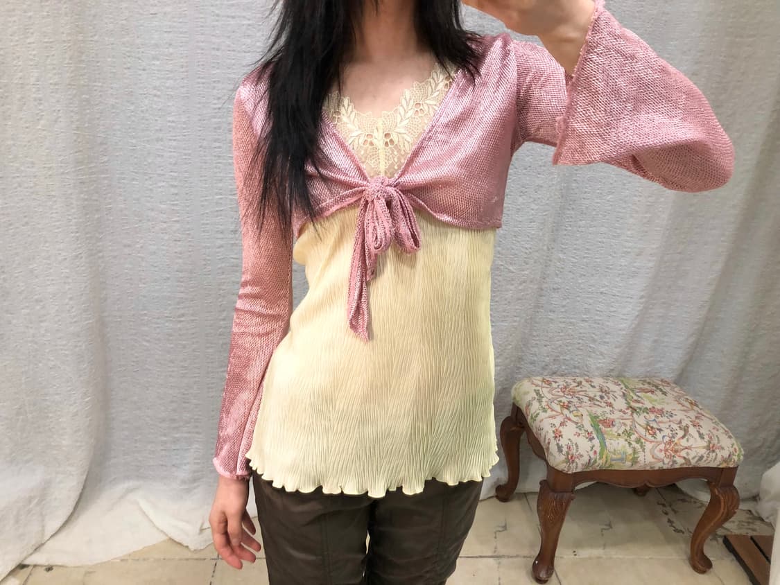 Rose glow knit bolero 상품이미지1