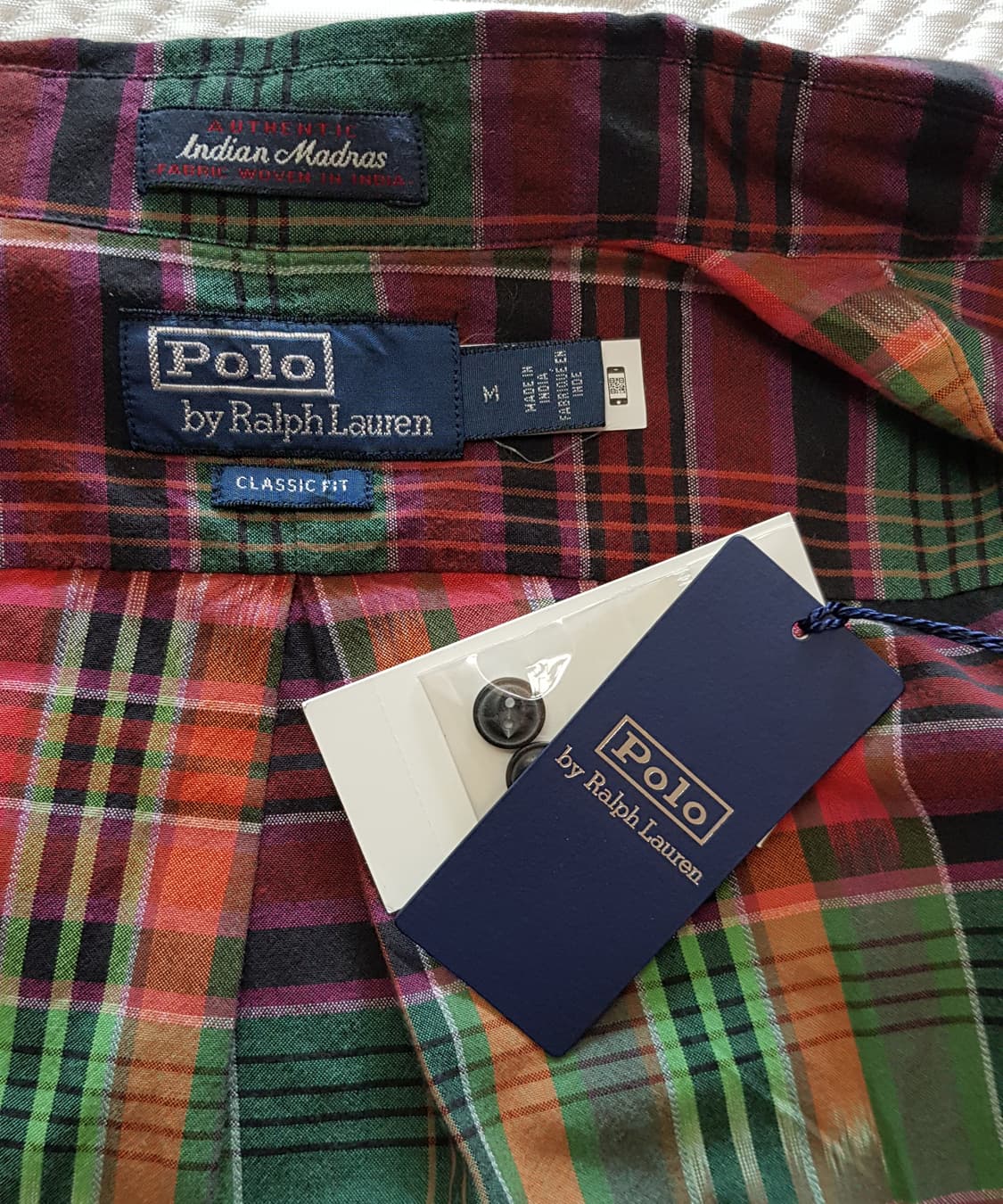 [새상품/M] 폴로 클래식핏 마드라스 셔츠 팝니다. 상품이미지4