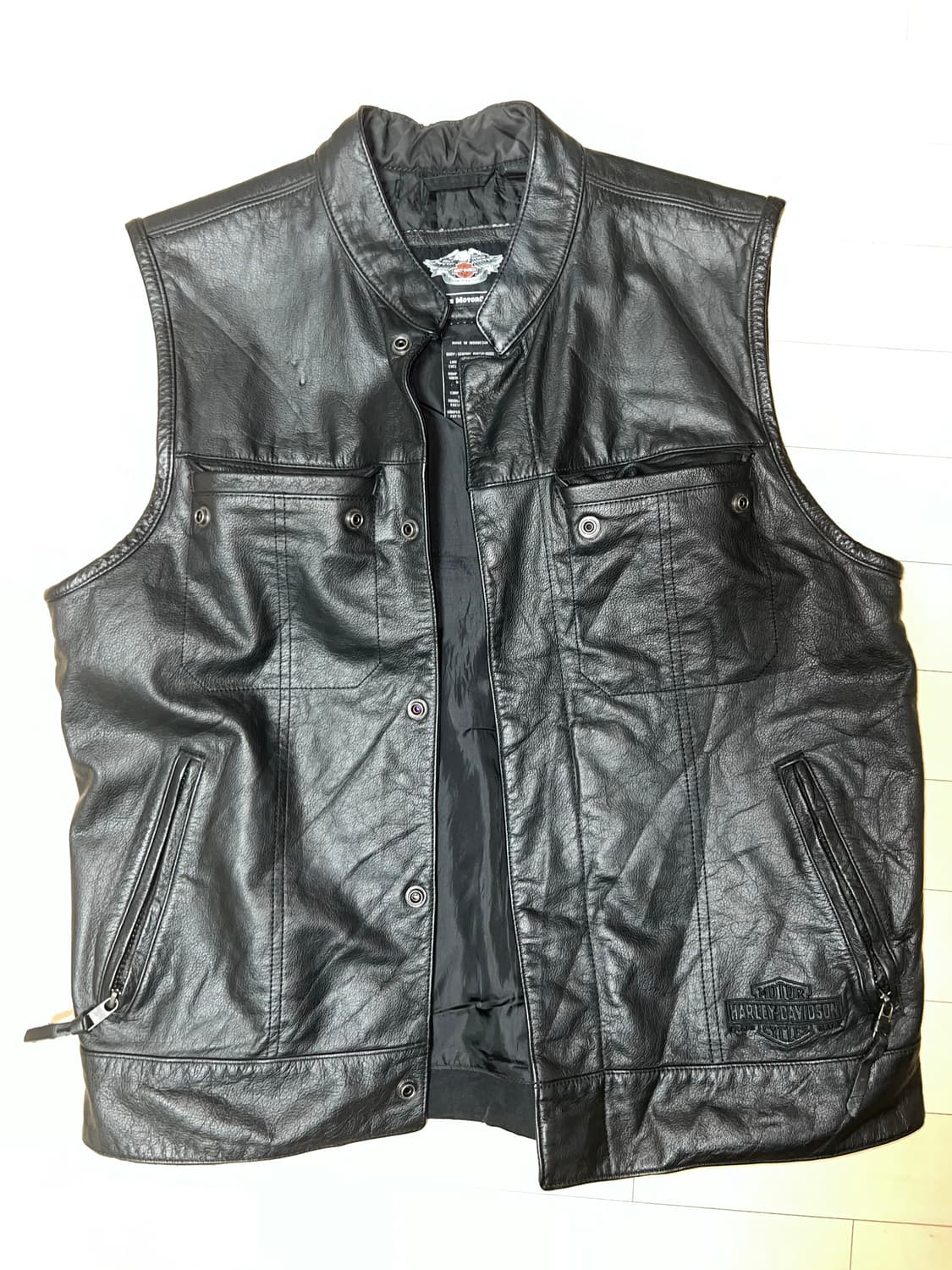 할리데이비슨 레더 베스트 가죽 베스트 leather vest 상품이미지1