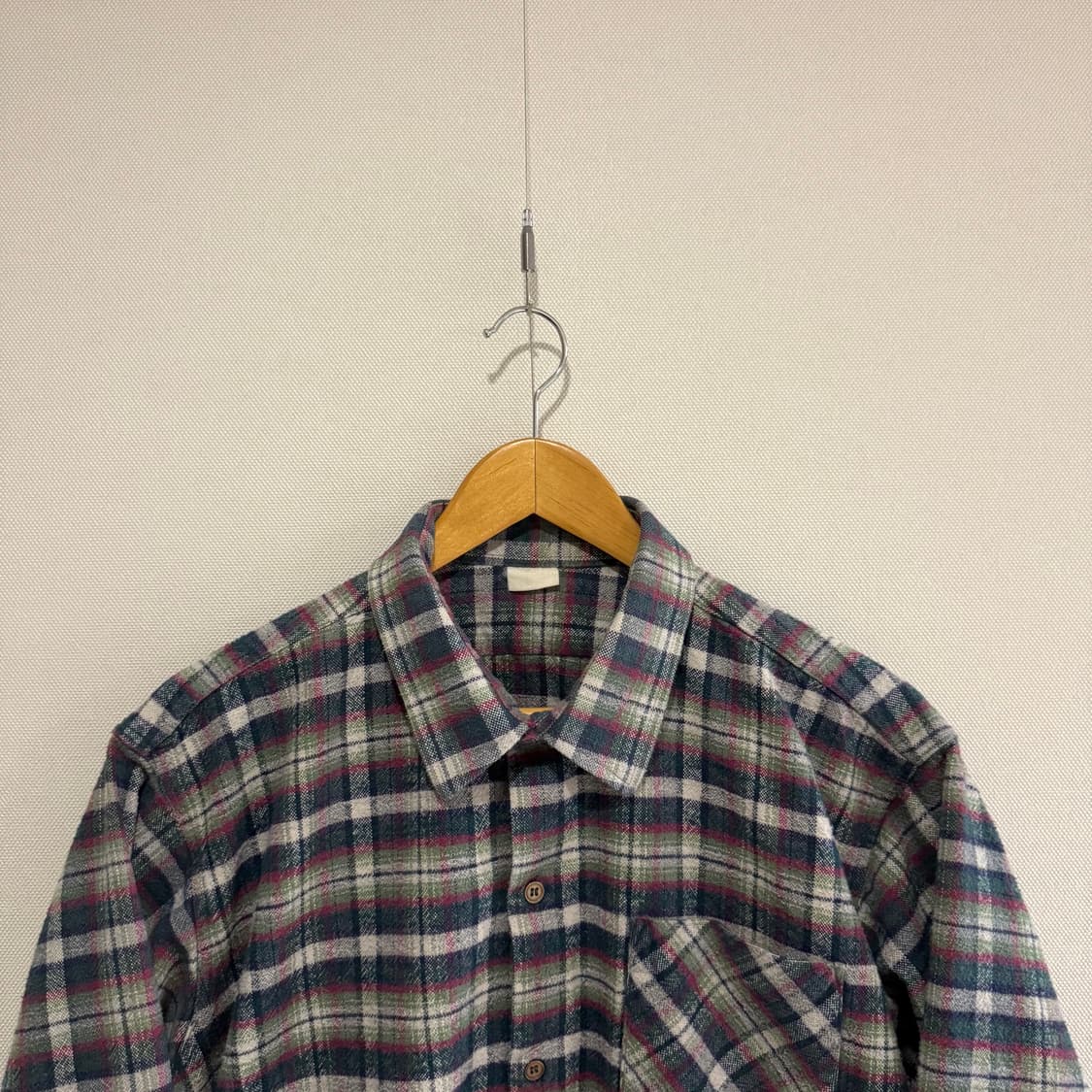 [XL]유로 빈티지 플란넬 튜닉셔츠 멀티체크 상품이미지3