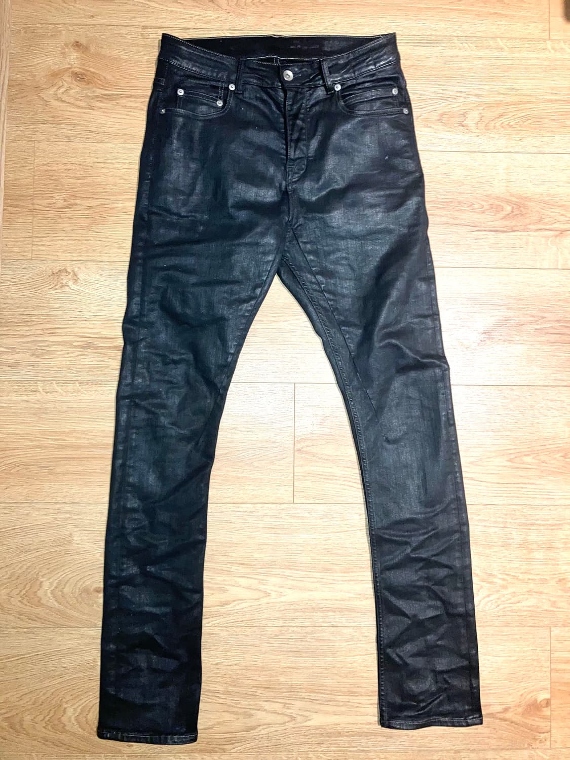 RICK OWENS 디트로이트 컷 코팅 데님 진 SBW 상품이미지1