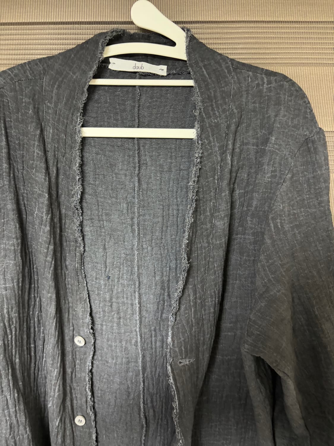 [46] Daub 로우 엣지 가디건 블랙 상품이미지5