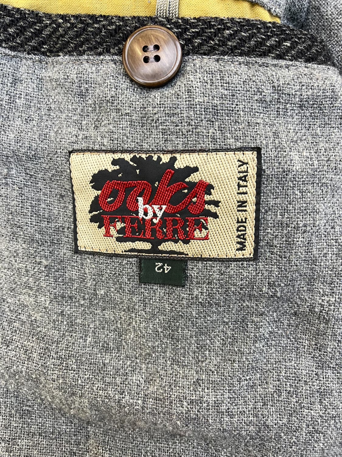 Oaks By 잔프랑코 페레 90s 이태리 스웨이드 레더 울 자켓 상품이미지9