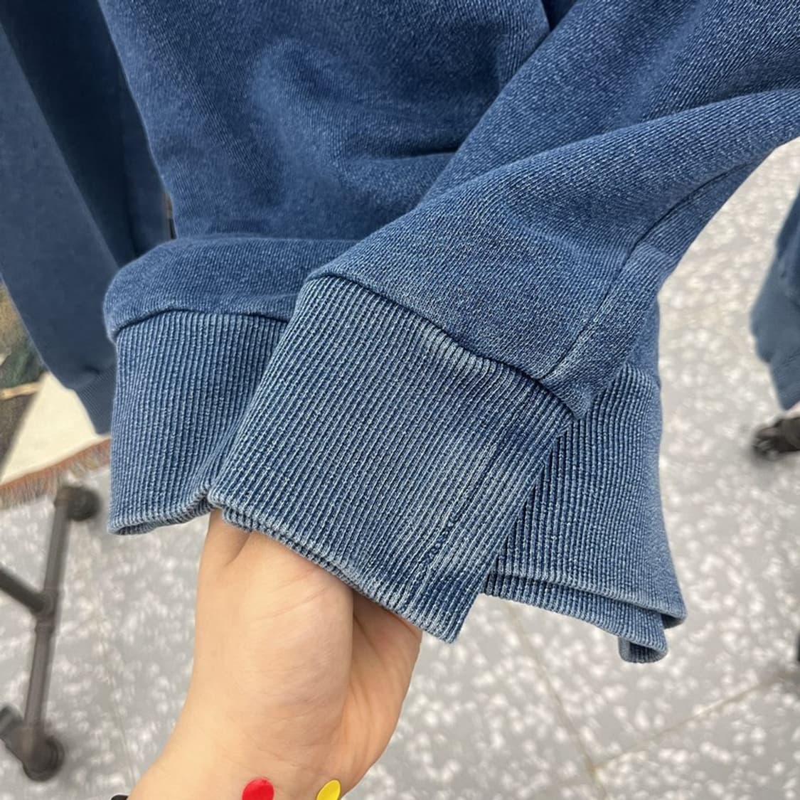 랙앤본 빈티지 캐주얼 오버핏 딥블루 맨투맨 L C11589 상품이미지7