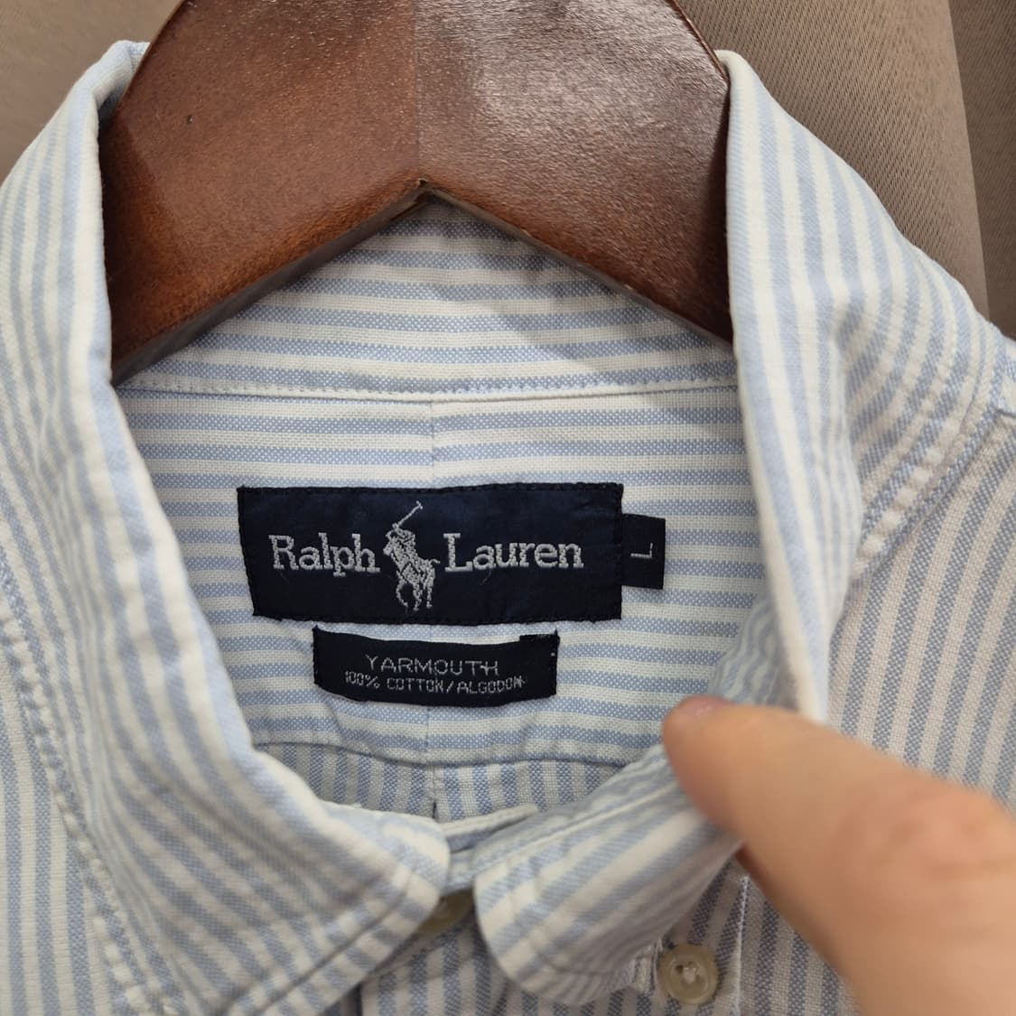 폴로 랄프로렌 스트라이프 셔츠 L 상품이미지4