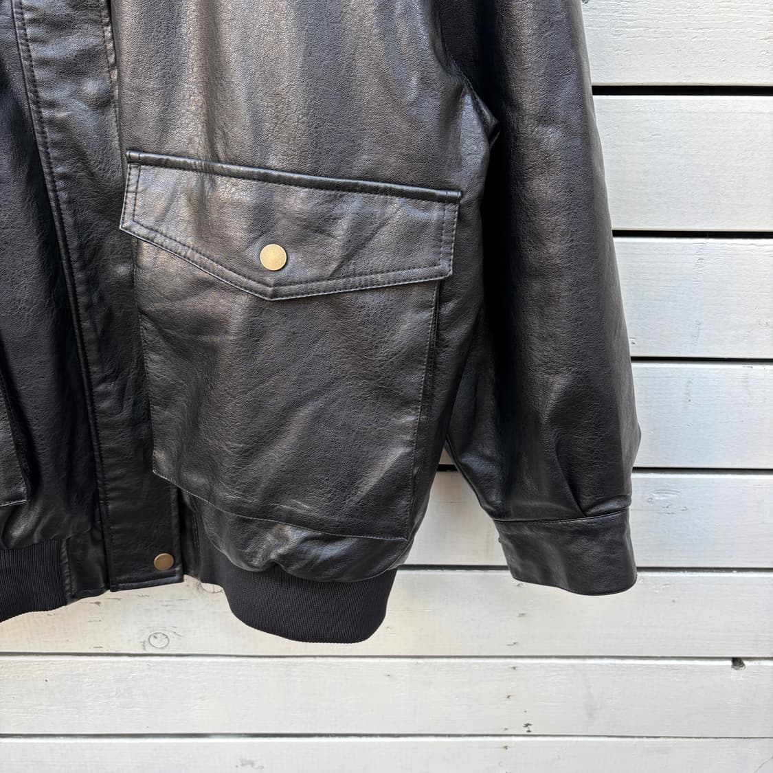 Java 빈티지 자바 페이크레더 봄버 자켓 상품이미지6