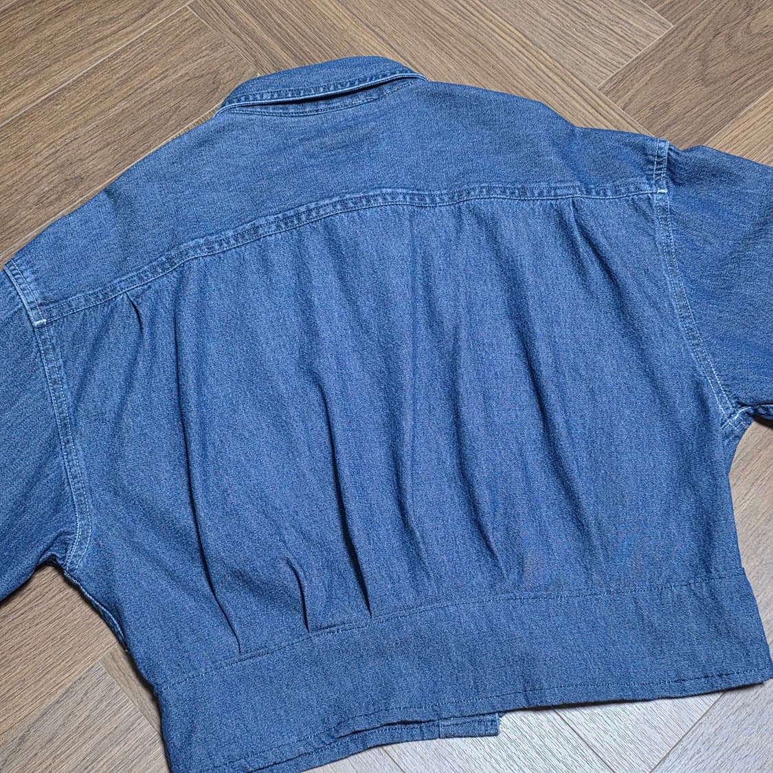 Japanese Rugged Wear crop denim shirt 상품이미지4