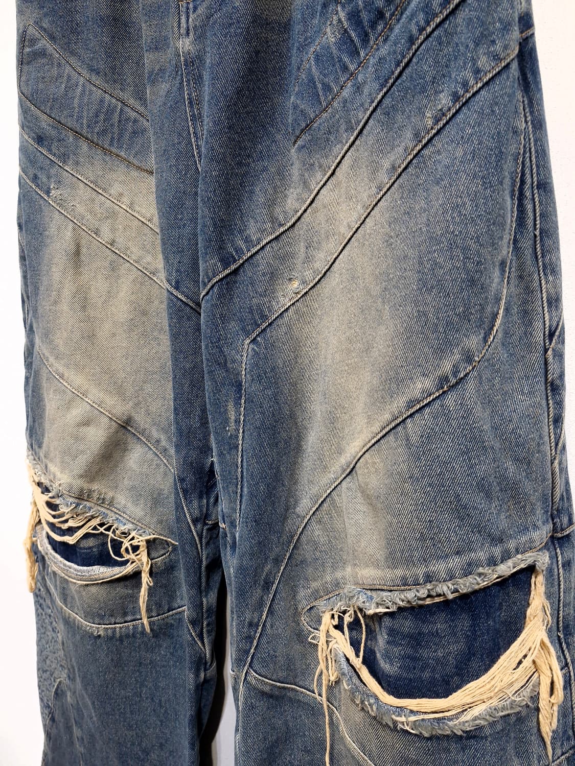 블라인드노플랜 23S/S 디스트레스드 데미지 데님팬츠(S) 상품이미지6