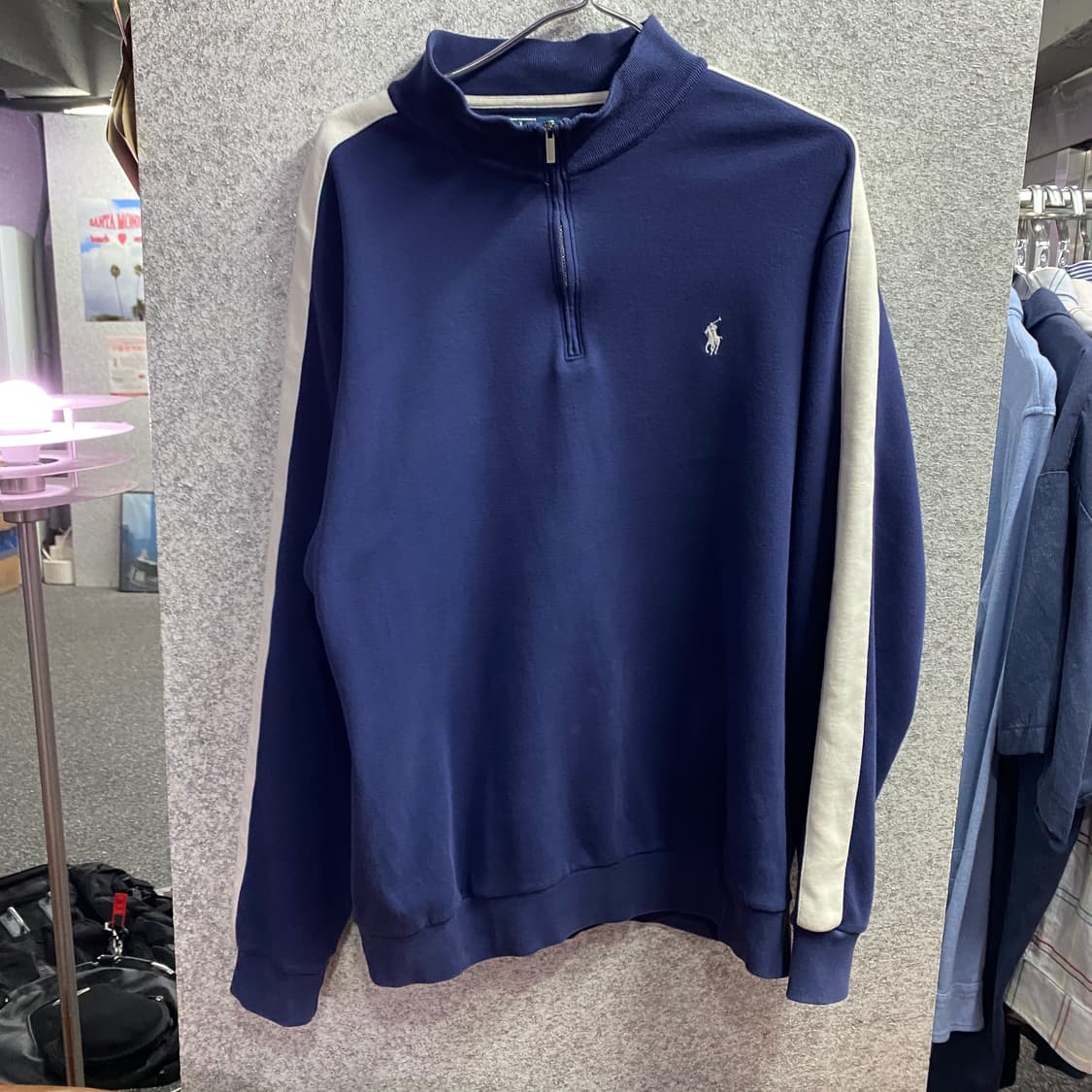 폴로랄프로렌 포니로고 네이비 하프집업 스웻셔츠 B3987 상품이미지2
