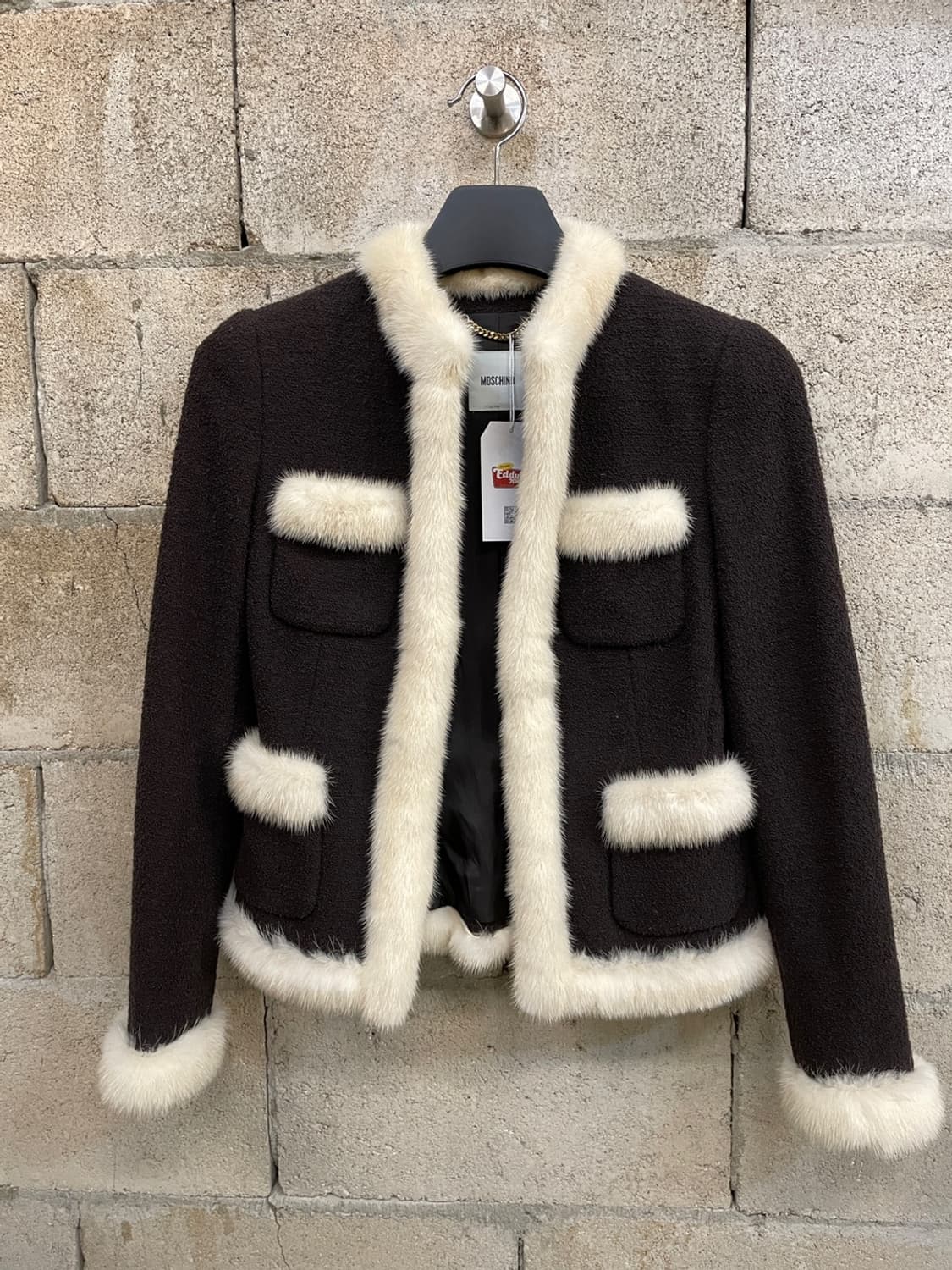 모스키노 트위드 퍼 자켓 상품이미지1