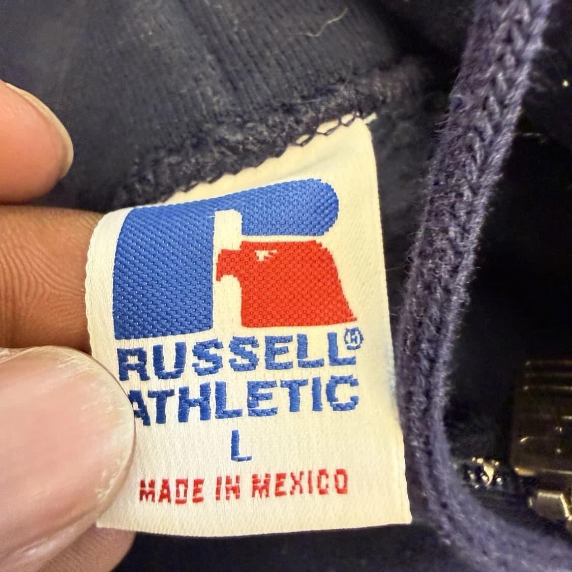 러셀 애슬레틱 스웻 후드집업 네이비 상품이미지2