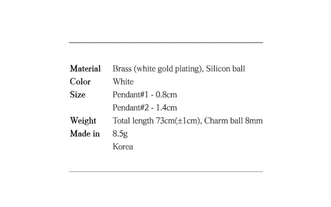 헤이 롱 목걸이 both ball silicon long necklace 상품이미지3