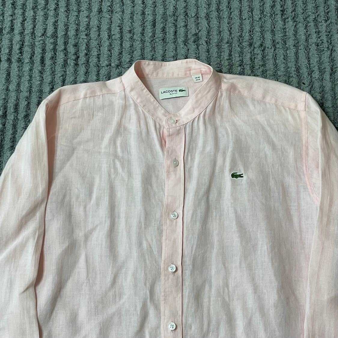 라코스테 파스텔 핑크 린넨 셔츠 상품이미지7