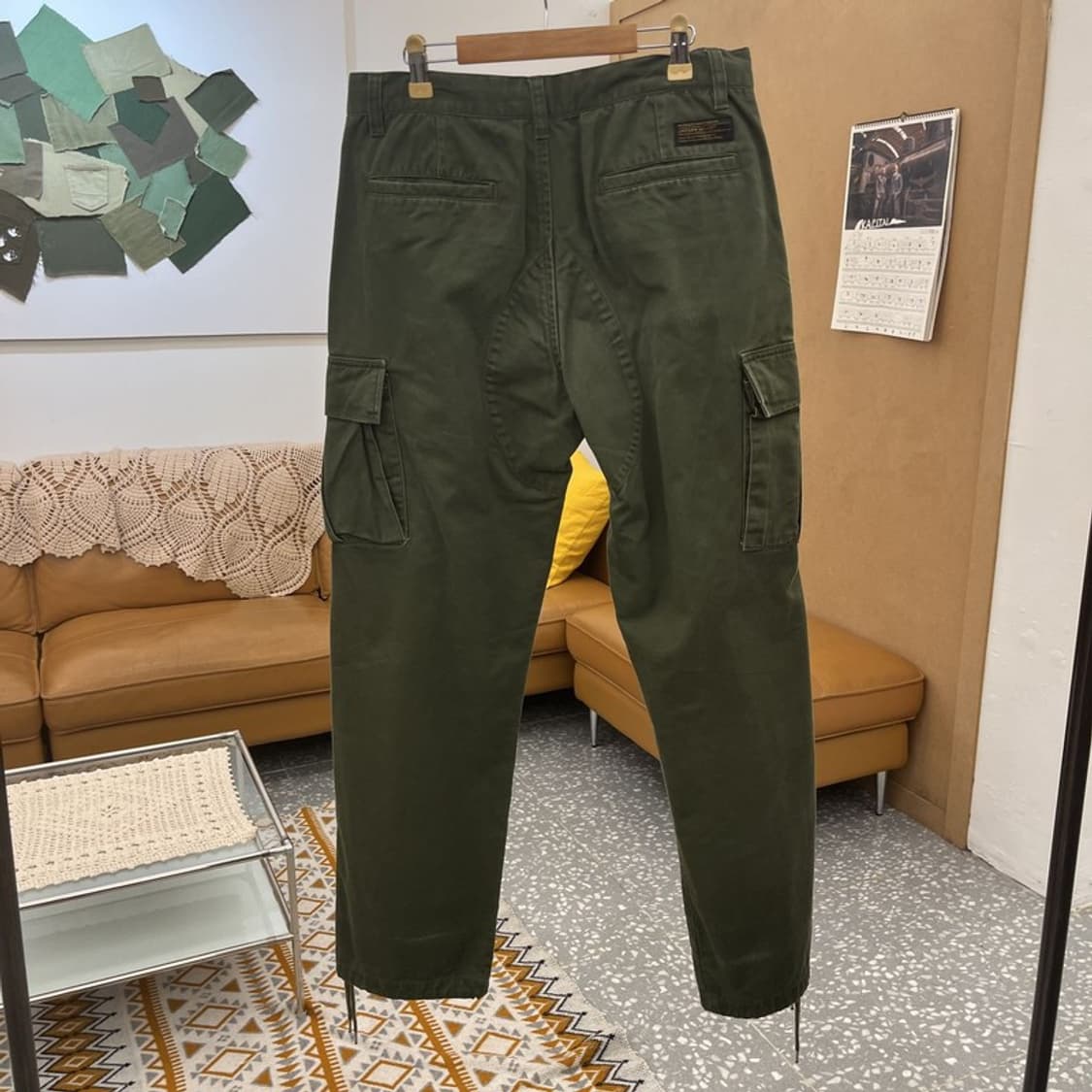 유니폼브릿지 빈티지 트러커 말차카키 워크 카고팬츠 M C10762 상품이미지4
