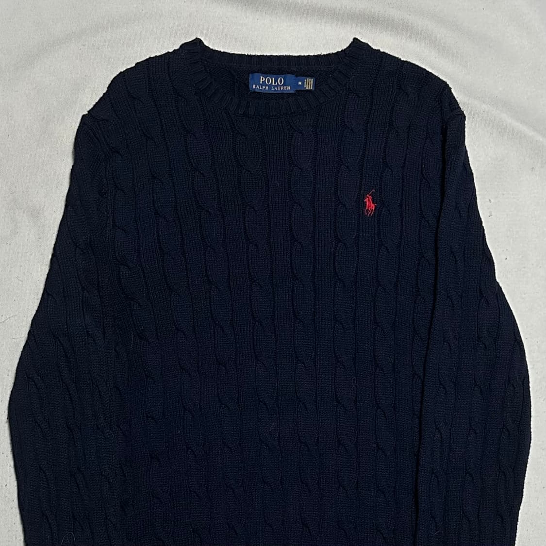 M 폴로랄프로렌 네이비 케이블 니트  상품이미지1