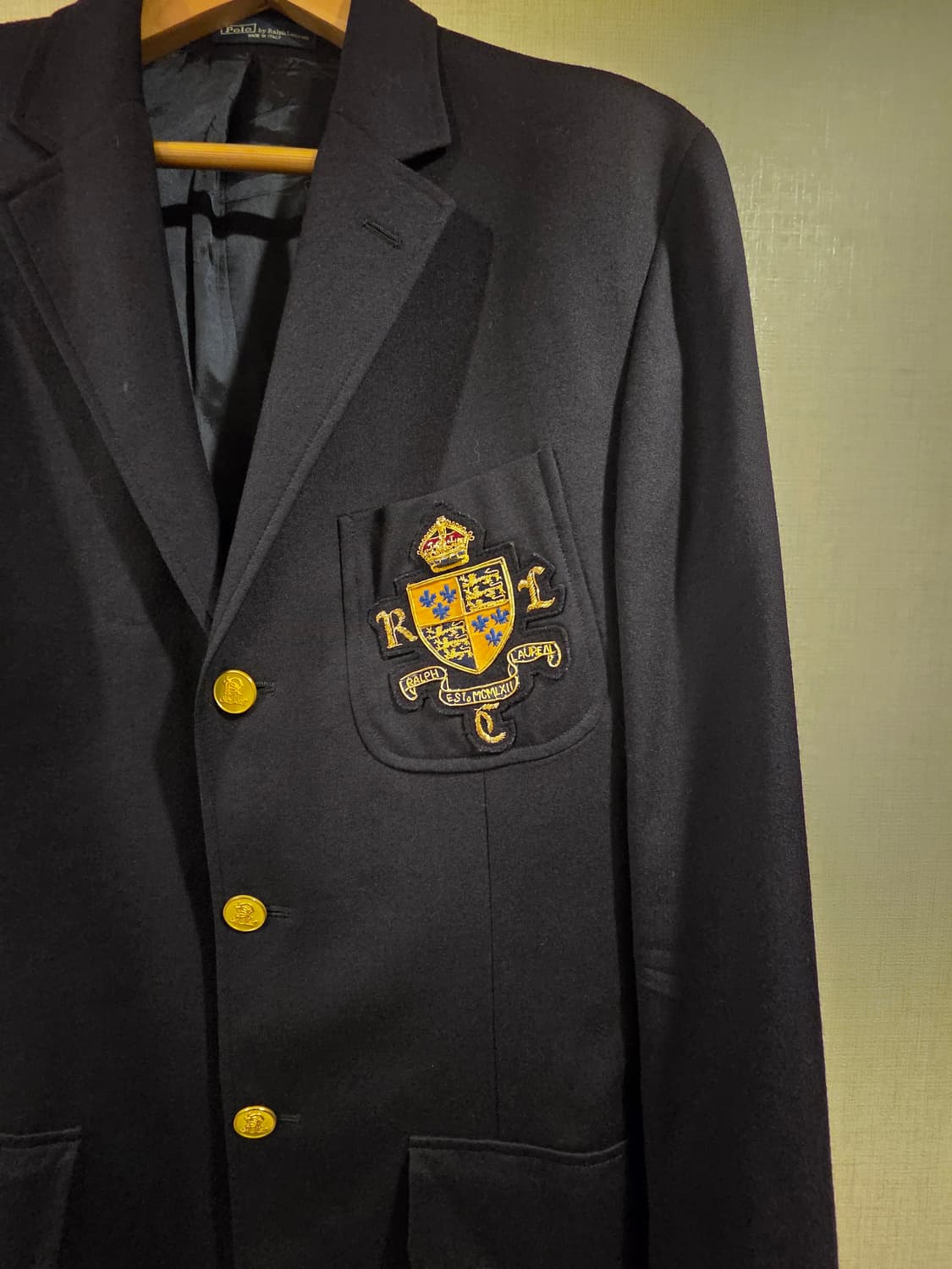 폴로랄프로렌 이태리 도스킨 울100% 블레이저 자켓 상품이미지4