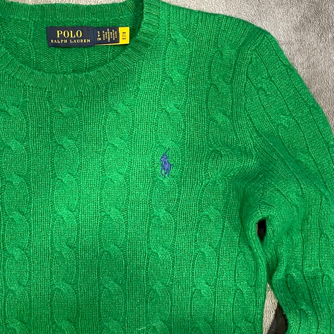 [IM] polo 폴로랄프로렌 꽈배기 그린 긴팔니트 상품이미지3