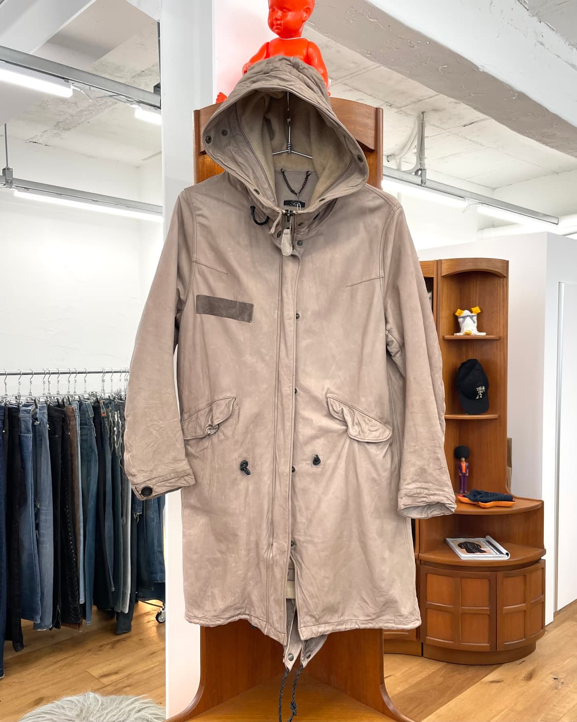 sisii 레더 피쉬테일 파카 상품이미지5