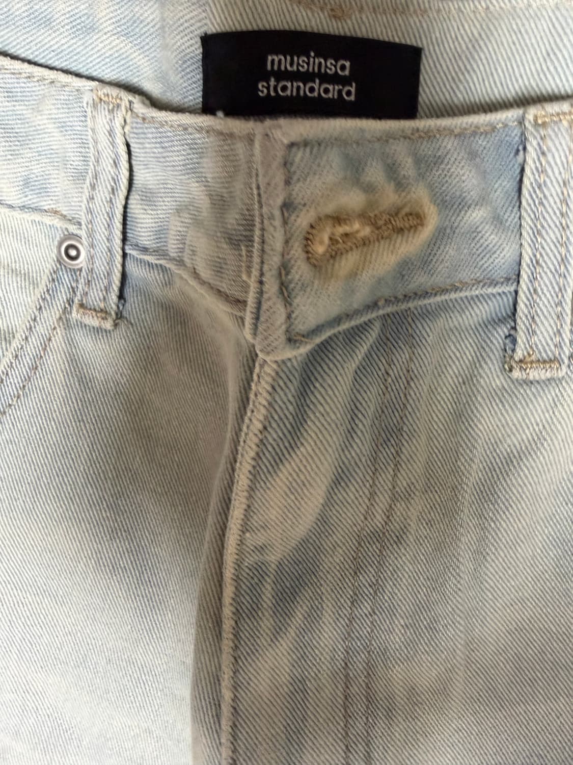 무탠다드 엑스트라 와이드 데님 블리치 32사이즈 상품이미지4