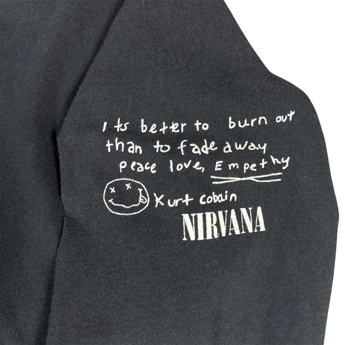 빈티지 90s Nirvana 너바나 커트코베인 유서 롱슬리브 상품이미지8