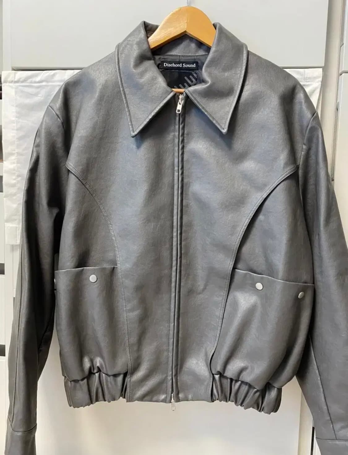 [M] 디스코드사운드 레니 블루종 레더 자켓 상품이미지5