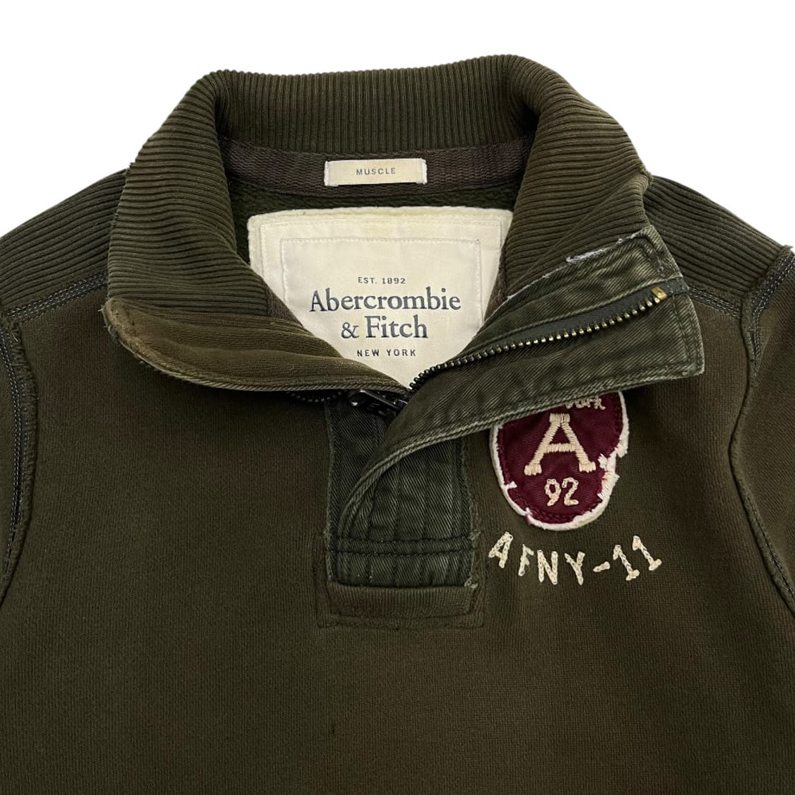 아베크롬비 카키 반집업 S 상품이미지4