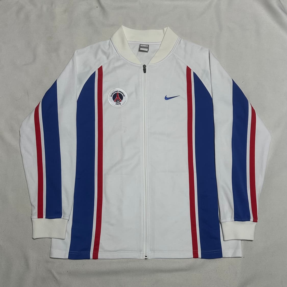 XL 나이키 파리 생제르맹 화이트 배색 트랙탑 상품이미지2