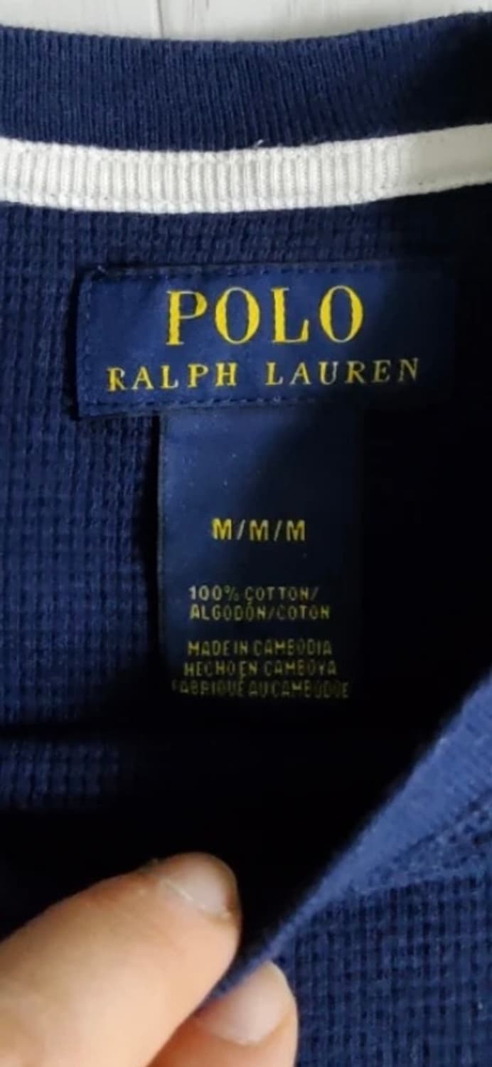 폴로 랄프로렌 네이비 와플 롱 슬리브 m 상품이미지2