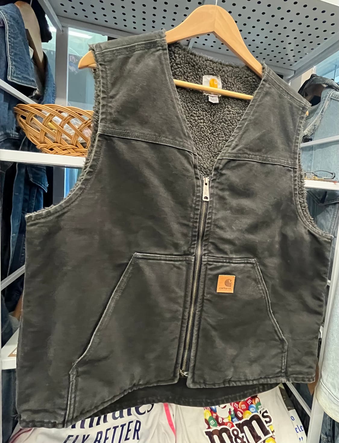 10s 칼하트 워크 베스트 BLK 블랙 털 안감 조끼 상품이미지2