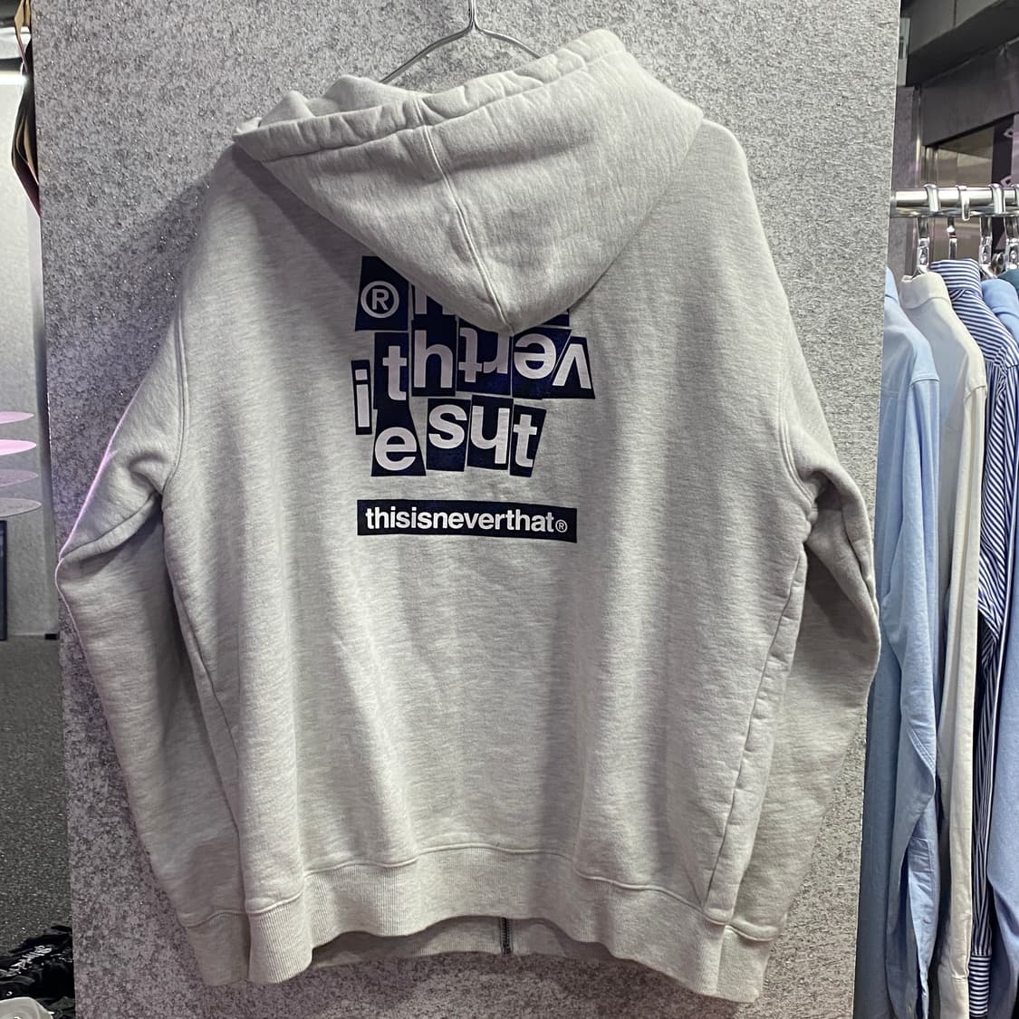 디스이즈네버댓 빅로고 그레이 후드집업 B3202 상품이미지3