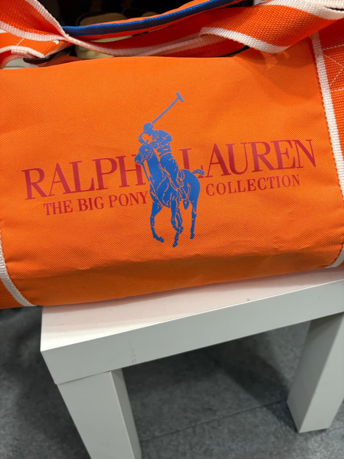 폴로 랄프로렌 빅포니 오렌지 컬러 더플백 가방 상품이미지1