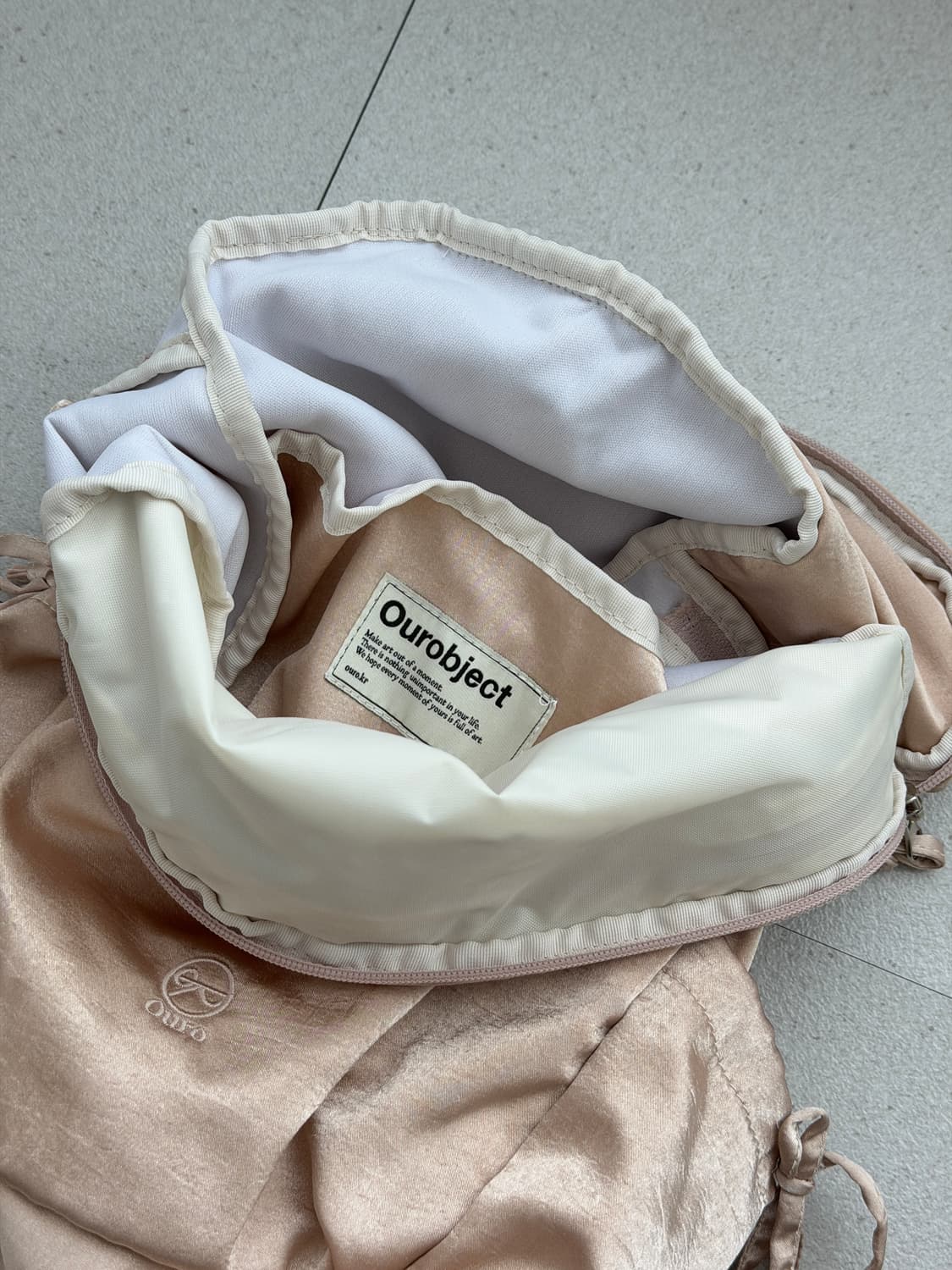 아우로 발레코어백팩_ 페일핑크(새틴) 상품이미지10