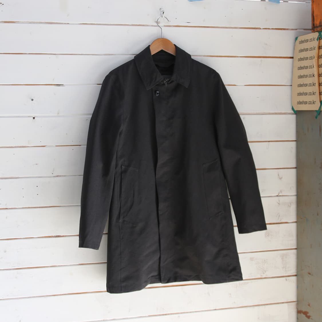 (착용컷) Aquascutum 싱글 트렌치 코트 (남성용 98) 상품이미지1