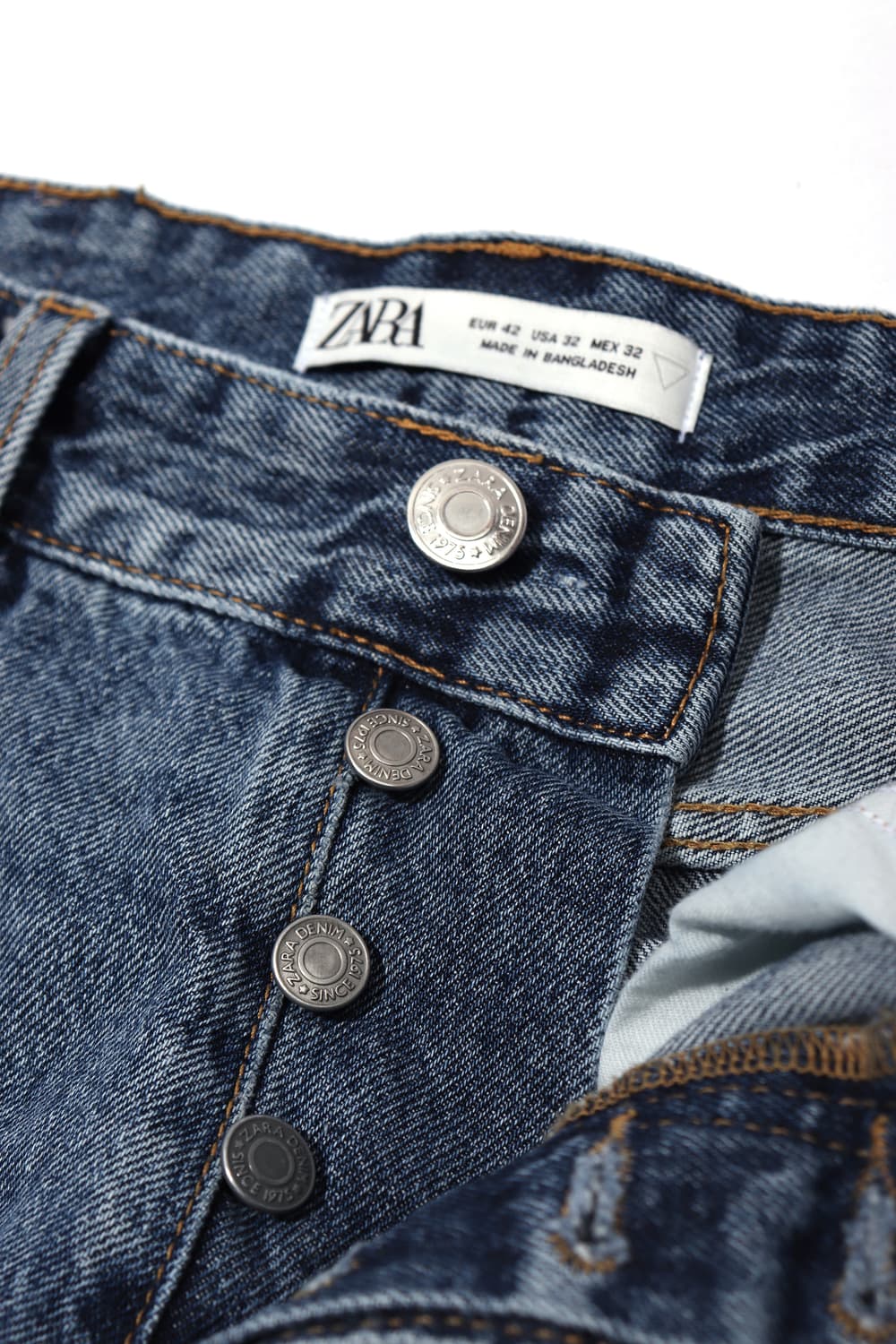 ZARA 레귤러 테이퍼드 핏 데님 팬츠 size 32 상품이미지6