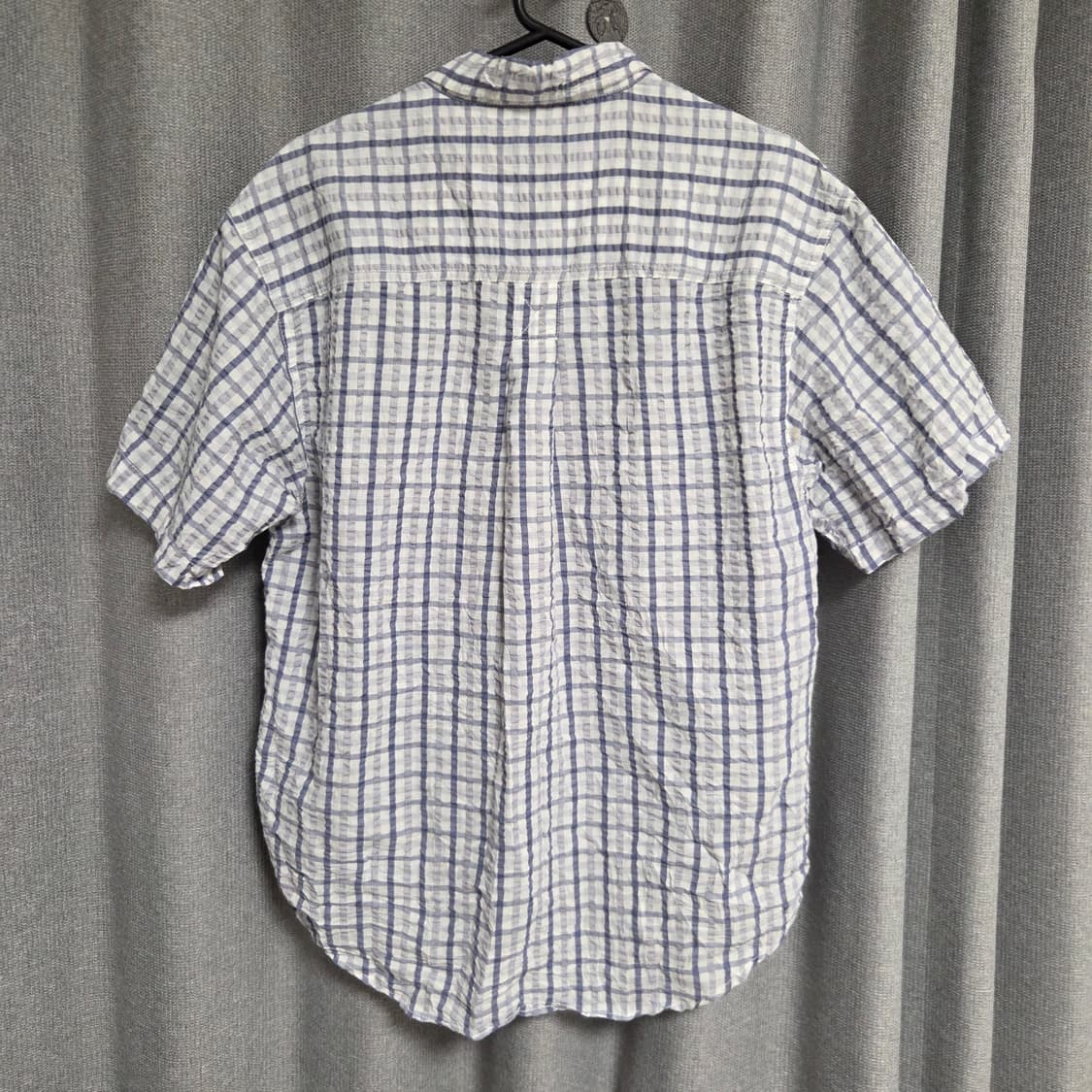 Kansai Jeans 린넨 반팔 체크 셔츠 L(100) 상품이미지7