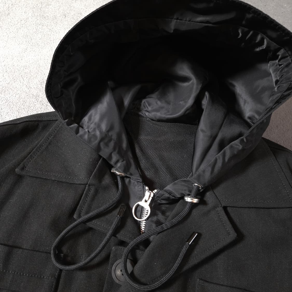 50 솔리드옴므 20FW 오버사이즈 후드 데님 트러커 자켓 상품이미지7