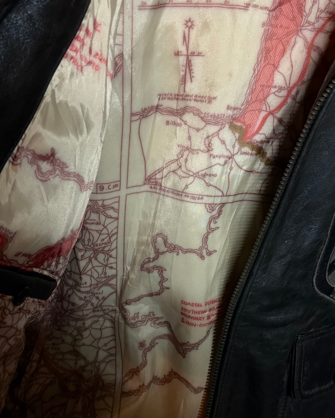 90-00‘s 탑건 G-1 레더 봄버 자켓 S 상품이미지6